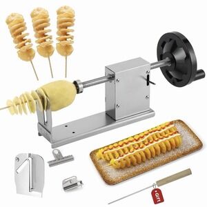 Tornado Potato Spiral Cutter Manual Stainless Steel Twisted Potato Slicer Cutter